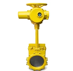 DN65 Motorized Slide Knife Gate Valve Customizable Pressure Regulator Electric Control Structure for Gas High Temperature