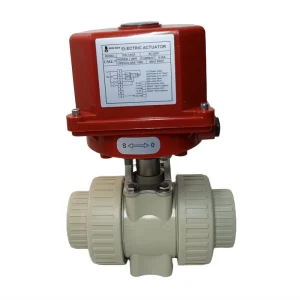 DN80 3In Plastic Motorized Ball Valve PPH Electric Socket Ball Valve
