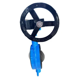 DN80 Clamp Turbine Flow Control Butterfly Valve With Handwheel