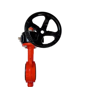 DN80 Manual Power Clamp Turbine Flow Control Butterfly Valve for Water Media with Handwheel