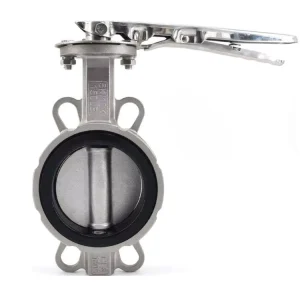 DNDN125 SS304 Stainless Steel Manual Wafer Butterfly Valve DN50 DN600 for Water Normal Temperature with Warranty
