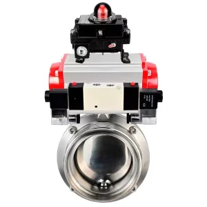 DNOVA Butterfly Valve Stainless Steel AISI 304 Threaded 10 Bar Pneumatic WBV3131S 2W T H 6