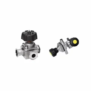 DONJOY Sanitary Manual Three Way T Type Mini 3 Way Diaphragm Valve Mini Hygienic Plastic Manual Diaphragm Valve diaphragm Valve