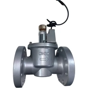 DRQF-80-0.4/BTFNEC Electromagnetic Gas Emergency Shut off Valve DN80 Stop Structure 24V Working Voltage Cast Iron Bonnet PVC