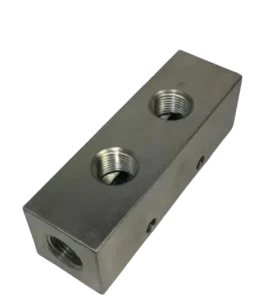 DY-A65 High Pressure Hydraulic Manifold Valve Block 10,000 PSI 700 BAR 7 Port Hydraulic Manifold 14 Inch Long