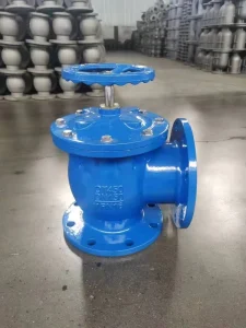 Diaphragm Quick Opening Flanged Connection Hydraulic Sludge Discharge Valve Angle Type Bottom Mounted Piston Sewage Valve 4 Inch