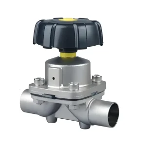 Diaphragm Valve 2-way Zero Dead Leg Diaphragm Valve 304L 316L CF3M DN40 PN16 Sanitary Diaphragm Valve for Purified Water
