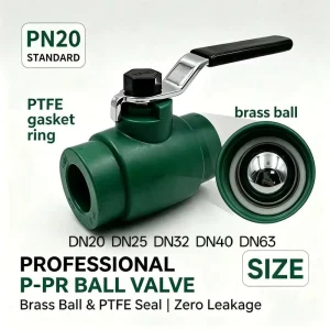 Direct Sale From Source Factory OEM ODM PN20 63 With Brass Ball And PTFE Seal For PPR Ball Valve Plumbing Systems