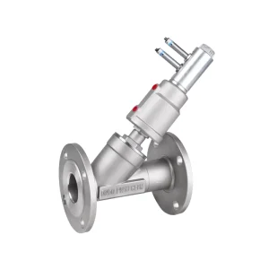 Direct Stainless Steel Pneumatic Angle Seat Valve High Temperature Water Media Internal Thread