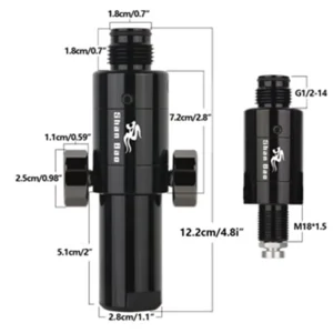 Diving Valve Double Gauge Barostat Switch CO2 Accessories Inflation 30mpa Pressure Valve G1/2-14