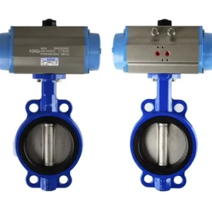 Dn125 Dn150 Dn250 Dn300 Cast Iron Pneumatic Handle Type Wafer Butterfly Valve