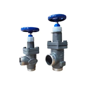 Donevf Forged Steel Right Angle Stop Valve for Refrigeration & Compressor Units R404A R134A Compatible 1 Year Warranty