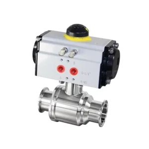Donjoy SS304 316L Stainless Steel Valves Pneumatic Direct Ball Valve Sanitary Straight Through Ball Valve