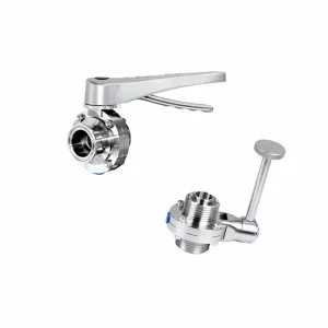 Donjoy Sanitary Stainless Steel Durable Threaded Manual butterfly Valve for Dairy Food Pharmacy Cosmetic Manual butterfly Valve