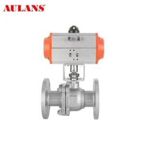 Double Acting Air Operated Corrosion Resistant Fluid Control Flange Ball Valves