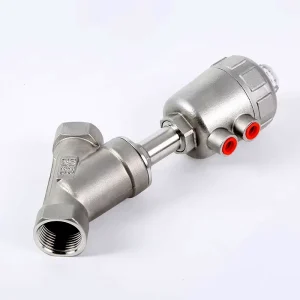 Double Acting Normally Closed Stainless Steel Threaded Pneumatic Angle Seat Valve