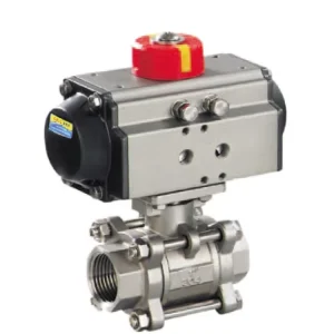 Double-Acting Single-Acting 2-Way Female Thread Pneumatic Actuator 3-Piece Ball Valve