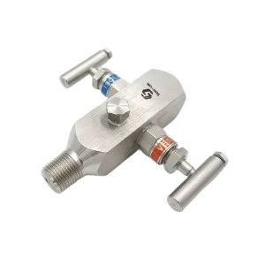 Double Block and Bleed Valve Stainless Steel 1/2″ NPT 6000 PSI Hard Seat Needle Valve 2-Valve Manifold