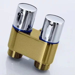 Double Control Angle Valve Modern Chrome Plated Stainless Steel Faucet Accessories for Bathroom Kitchen Toilet Nylon Valve Spool