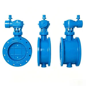 Double Eccentric Butterfly Valve Pipeline Butterfly Valve Electric Manual or Pneumatic Actuation Optional Ductile Iron