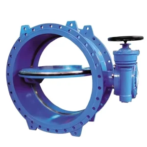 Double Eccentric Flange Butterfly Valve Turbine Driven