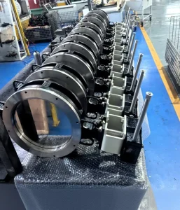 Double Eccentric Flanged Metal Seat Butterfly Valve for Steam Flue Gas Pipeline Abrasion Resistant