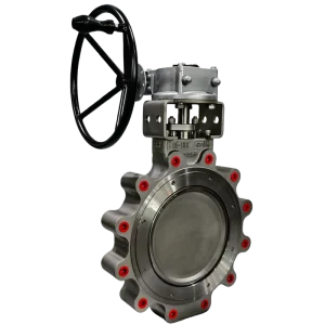Double-Offset Stainless Steel CF8M Lug Type Pneumatic Tight Shutoff RPTFE Seated High Performance Oil Water High Temperature