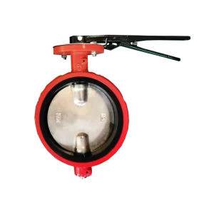 Double Semi-Axis Wafer Butterfly Valve General Purpose Hand Lever Operated Water & Oil Resistant Reliable Sealing