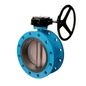 Double-flanged Manual Butterfly Valve Concentric Type with Worm Gear WRAS Coating DN50 Normal Temperature for Water Applications
