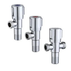 Dual-Use Brass Multi-Outlet Triangle Angle Valve 201 Stainless Steel Electroplated Three-Way Faucet Accessory for Bathroom