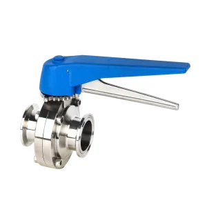 Duckbill butterfly Valve 304 316L Stainless Steel Manual Sanitary Clamp type Valve