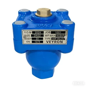 Ductile Iron DN25 Pressure-Reducing Automatic Exhaust Screwed Single Air-Release Valve with Stainless Steel for Water Pipelines