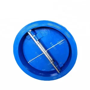 Ductile Iron Double Disc Single Check Double Plate Check Valve Manual Type ISO9001 Certified EPDM Sealing Material Nickel Plated