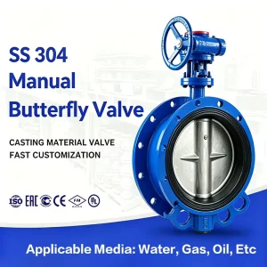 Ductile Iron Electric Manual Wafer Valve High Temperature Gas Oil Water Treatment Butterfly Valve