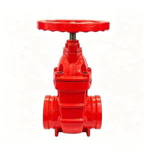 Ductile Iron Groove Gate Valve Copper Core Signal Soft Sealing Non-Rising Stem Manual Firefighting Water System Fire Fighting