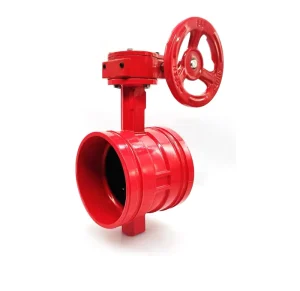 Ductile Iron Grooved End Worm Gear Operated Butterfly Valve EPDM Soft Seat Corrosion Resistant Fire Protection Water Supply High