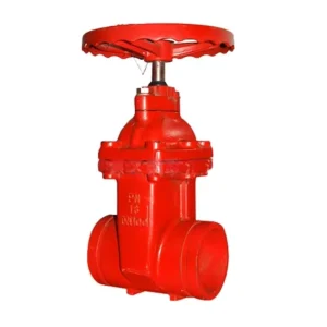 Ductile Iron Grooved Gate Valve Non Rising Stem Resilient Seated for Fire Protection