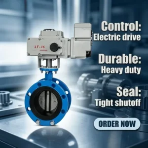 Ductile Iron Material Q Type Ordinary Switch Type Water Use Flange Material Ductile Iron Electric Butterfly Valve