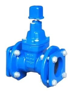 Ductile Iron Mechanical Type Flange Connection Elastic Gate Valve Resilient Seated Shutoff Valve