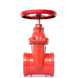 Ductile Iron Non-Rising Stem Grooved Soft Sealing Gate Valve for Fire Pipeline Manual Power for Water Media