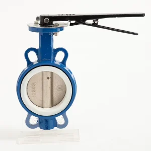 Ductile Iron PN16 DN100 PTFE Seat Lever Manual High Performance Wafer Butterfly Valve