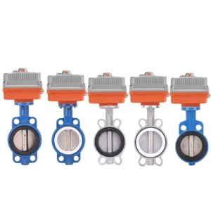 Ductile Iron Plastic Wafer Butterfly Valve HGV DC12V Regulating Type 4 20mA for Oil