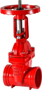 Ductile Iron Resilient Seat Manual Grooved Gate Valve Rising DN50-DN200 PN16 Grooved End Water Low/Normal Temp 1
