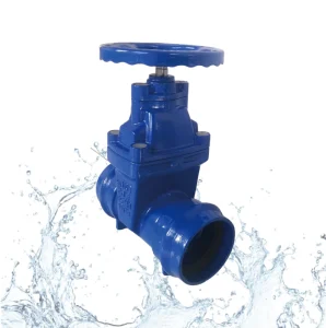 Ductile Iron Socket Gate Valve Manual Water PN16 DN100 DN300 EPDM Blue Epoxy Airport Runway Fire Valve