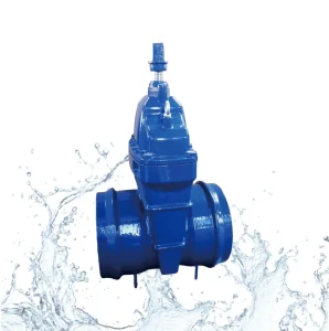 Ductile Iron Socket Gate Valve PN16 DN80 DN350 EPDM FRP GRP Blue Epoxy Composite Water Manual Pipeline Valve