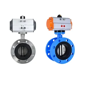Ductile Iron Soft Seal Butterfly Valve Stainless Steel Flange Butterfly Valve D641X 16Q Pneumatic Flange butterfly Valve