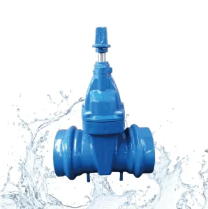 Ductile Iron Water Manual Push In Gate Valve PN16 DN50 DN250 EPDM Extended Stem Blue Epoxy Deep Buried Service