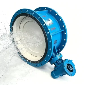 Ductile Iron Worm Gear Double Eccentric Flanged Butterfly Valve Large diameter Shut off Valve for Municipal Water Supply