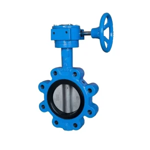 Ductile Iron Worm Gear Operated Lug Type EPDM PTFE NBR Lined Seat Butterfly Valves