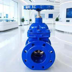 Ductile iron material brass sealed copper core gate valve German standard DIN flange connection 2 inches 40 inches